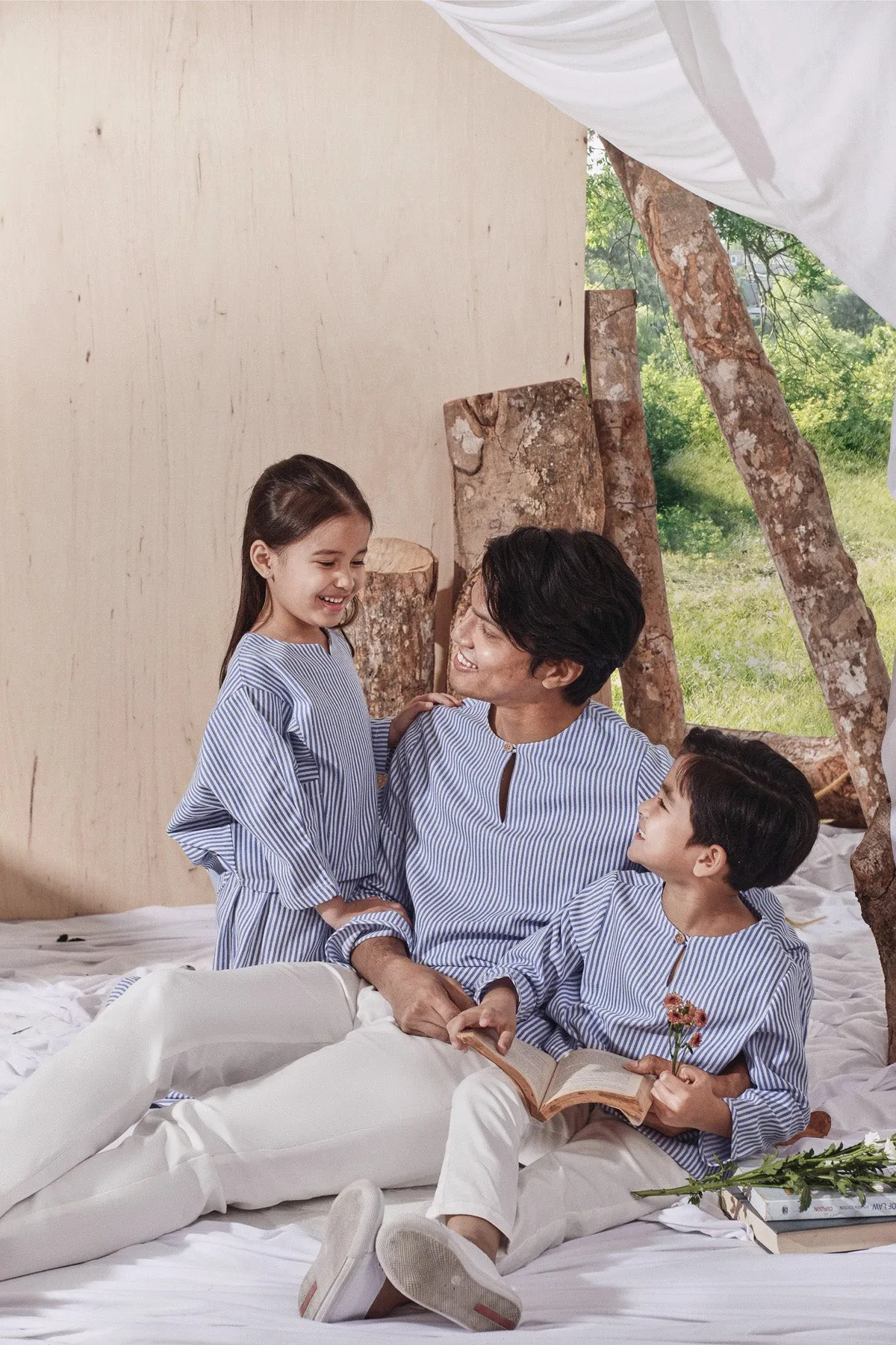 The Balik Kurta - Oxford Stripe