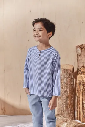 The Balik Kurta - Oxford Stripe