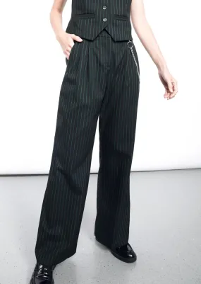The Empower Pinstripe Wide Leg Trouser