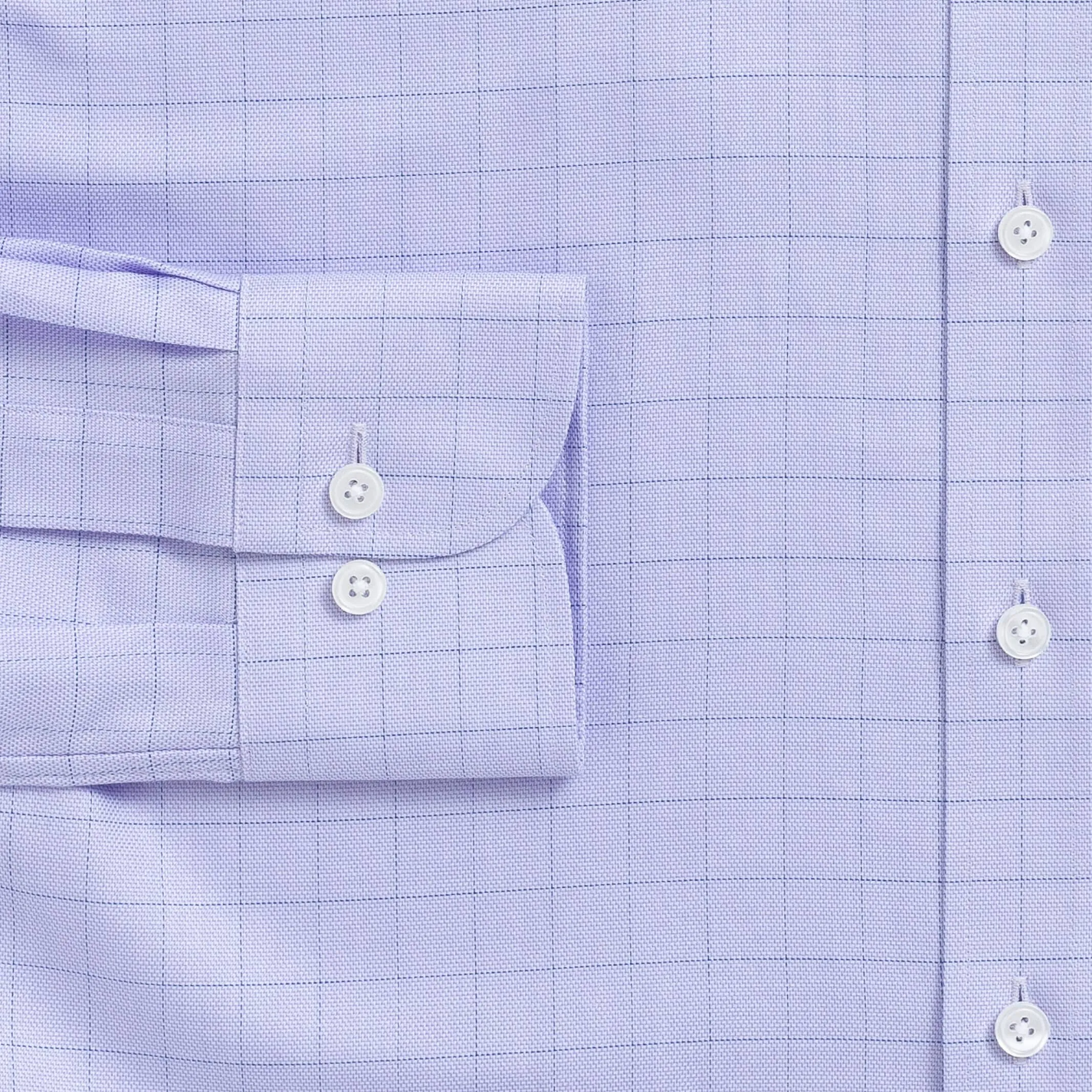 The Lavender Powell Windowpane Royal Oxford Custom Shirt