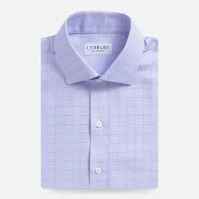 The Lavender Powell Windowpane Royal Oxford Custom Shirt