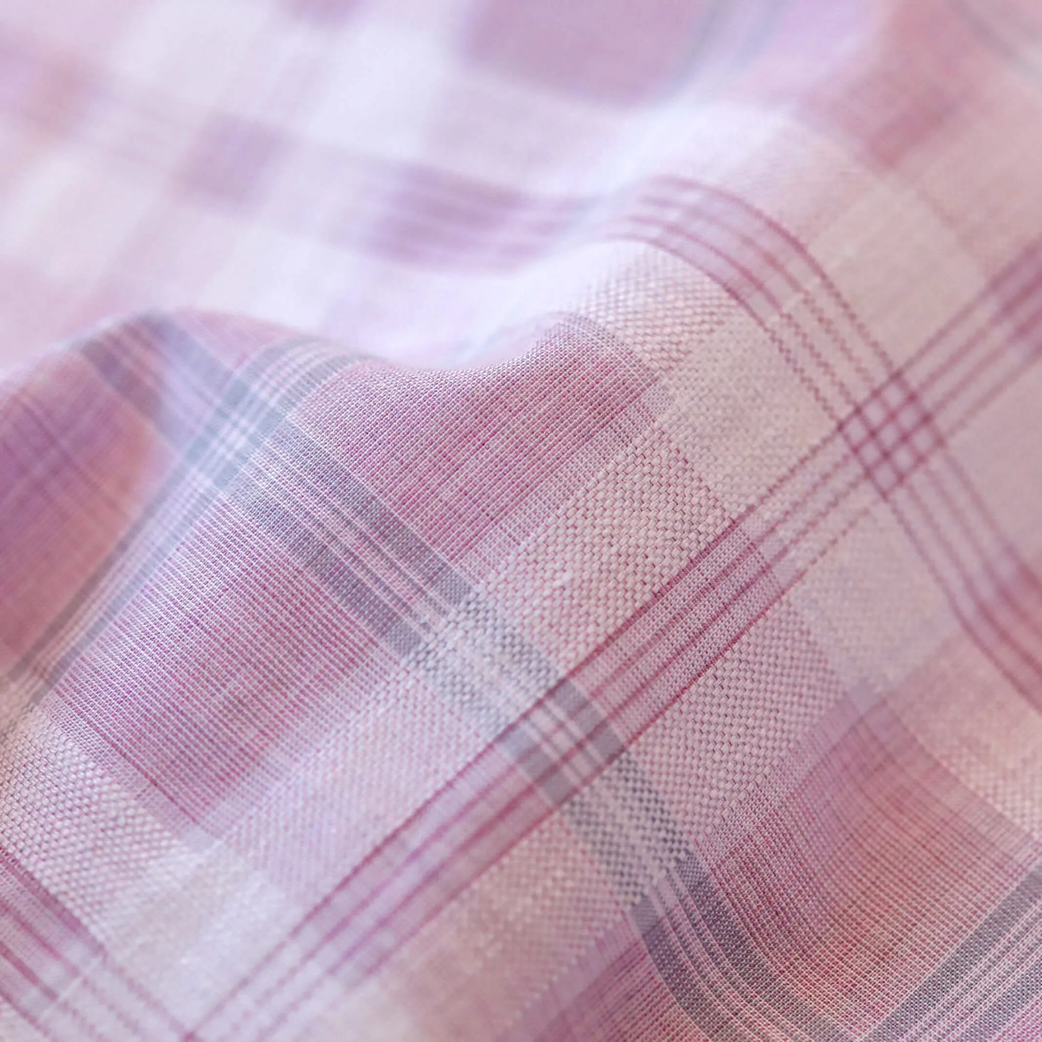 The Pink Byron Cotton Linen Plaid Custom Shirt