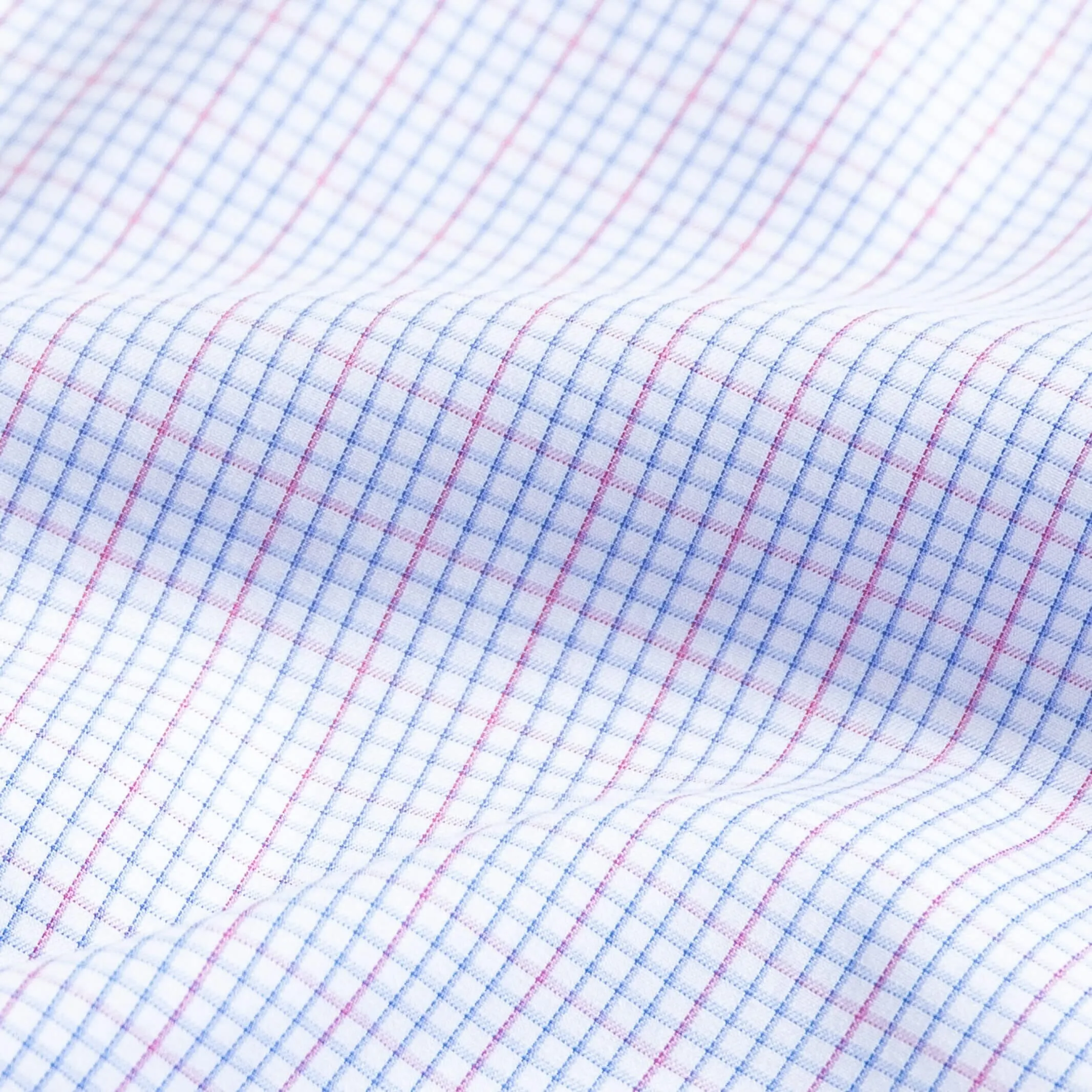 Custom Pink Kent Windowpane Check Shirt