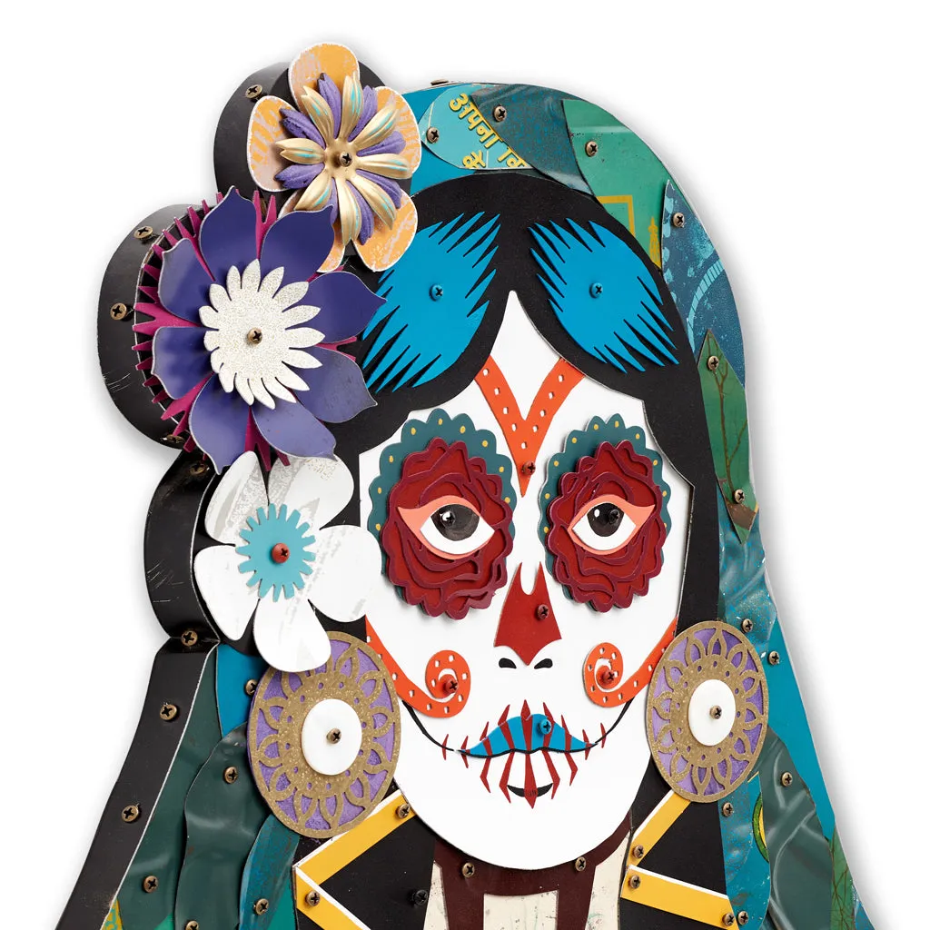 THE VIGIL (TEAL) original metal wall sculpture