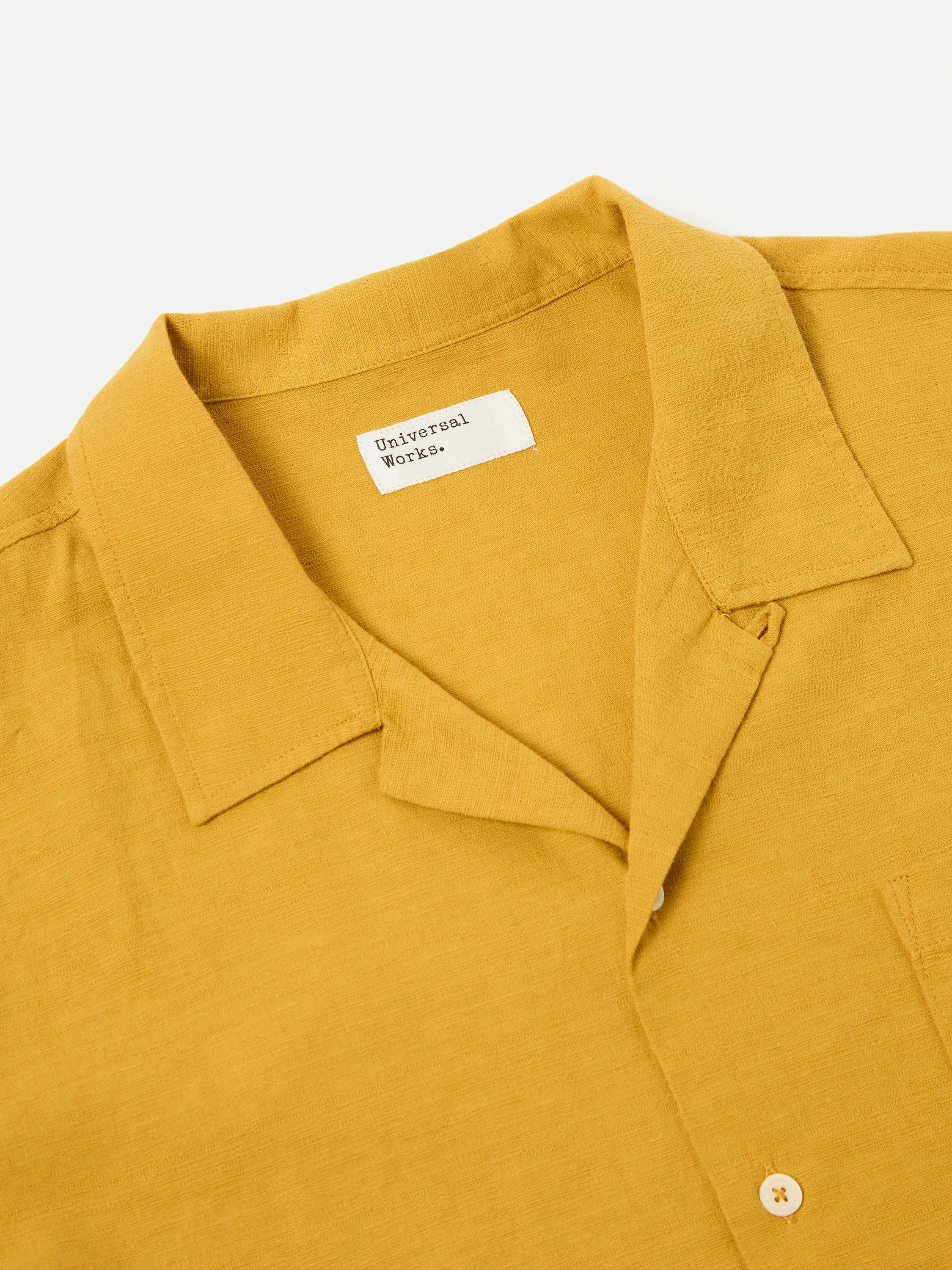 Universal Works Road Shirt in Mustard Kamura Cotton