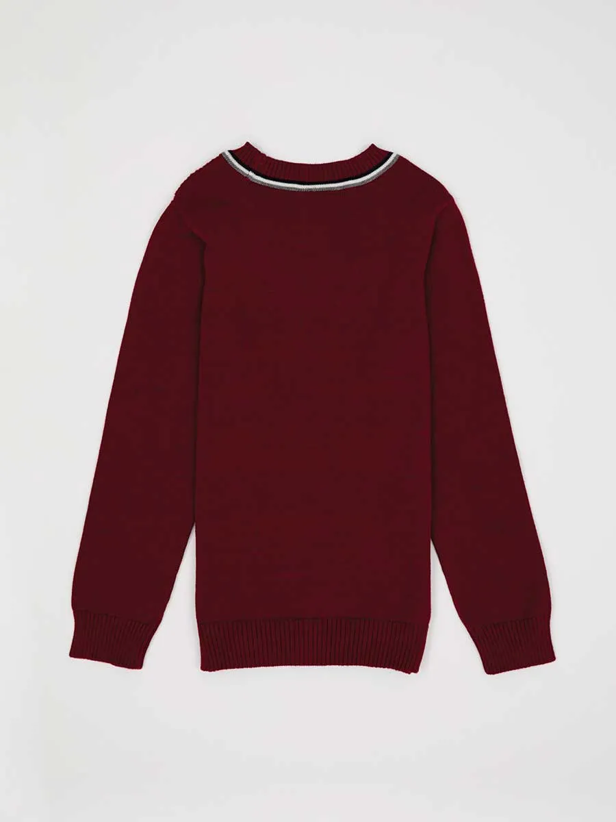 USPA Boy Cardigan Bordeaux VR014 USPCN060