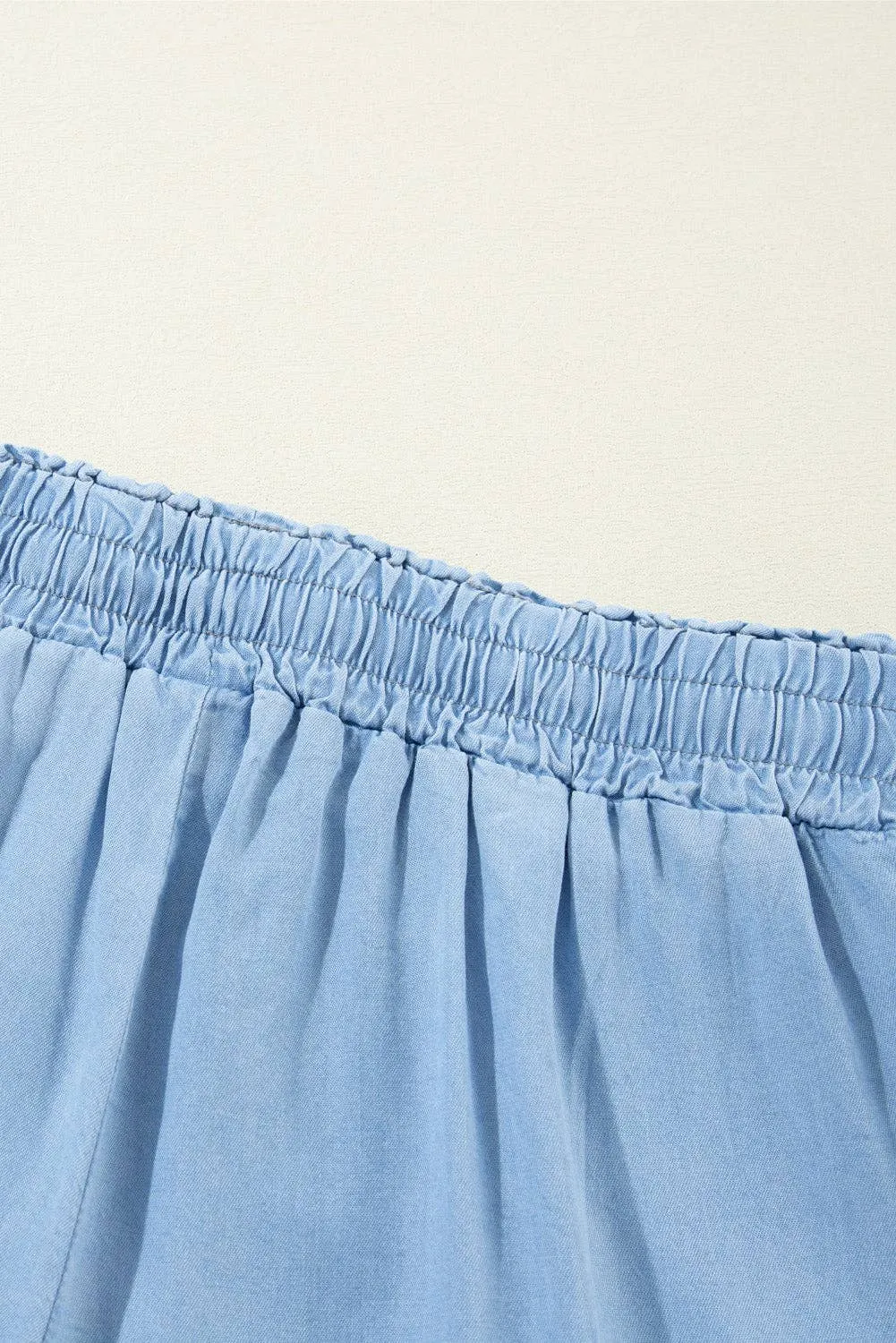Wide Leg Chambray Pants