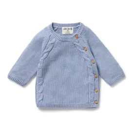 Wilson and Frenchy Organic Knitted Kimono Cardigan - Blue Speckle