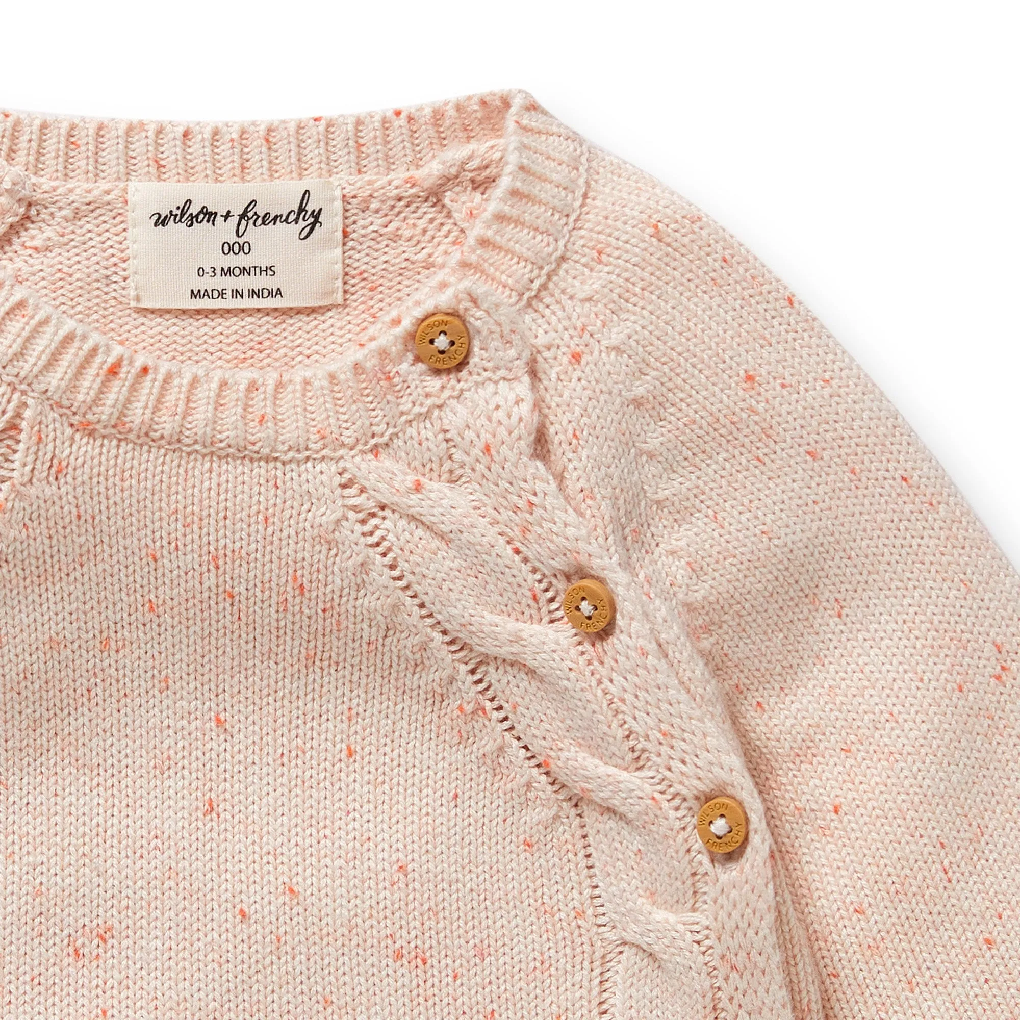 Wilson and Frenchy Organic Knitted Kimono Cardigan - Fairy Floss