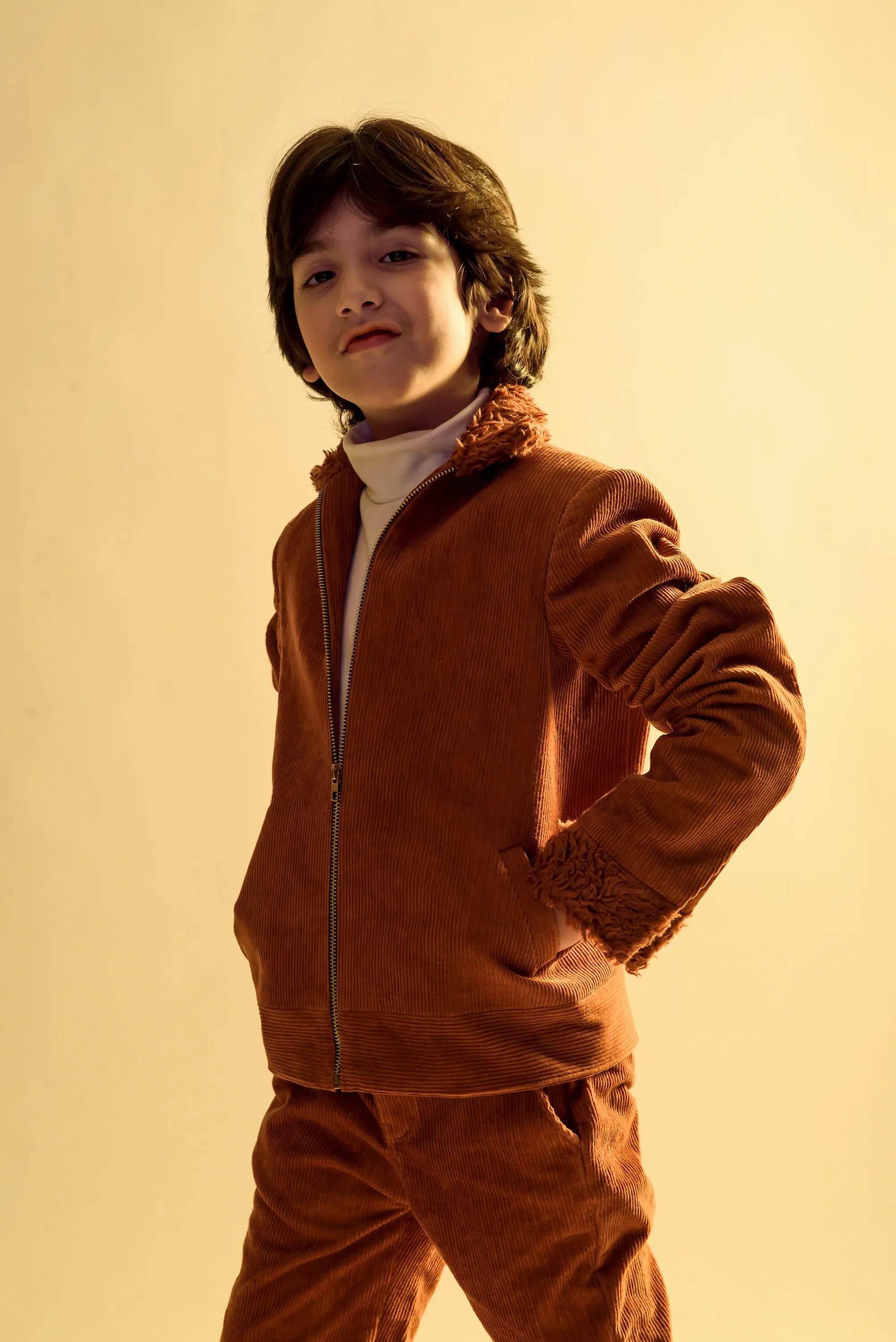 Woodland Blaze- Organic Corduroy Jacket & Trouser Set For Boys