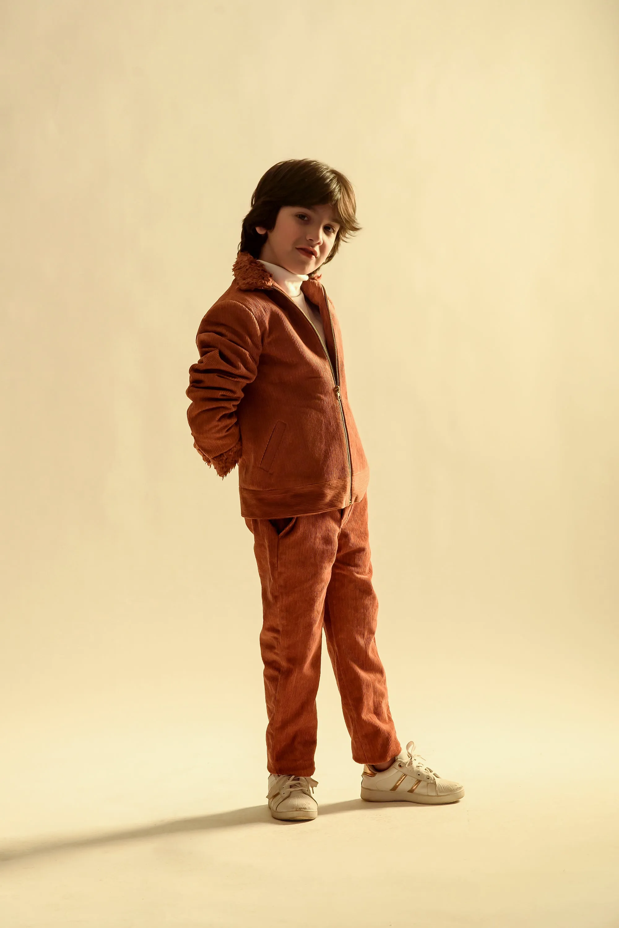 Woodland Blaze- Organic Corduroy Jacket & Trouser Set For Boys